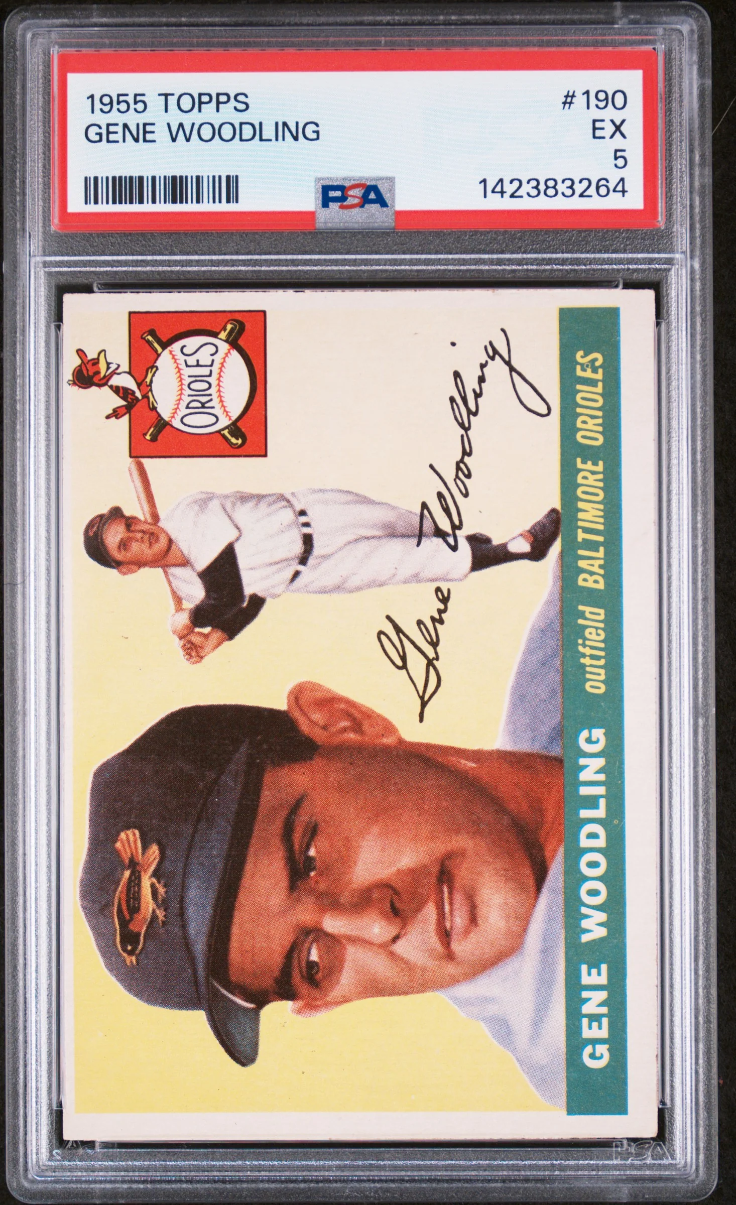 1955 Topps Gene Woodling #190 PSA 5