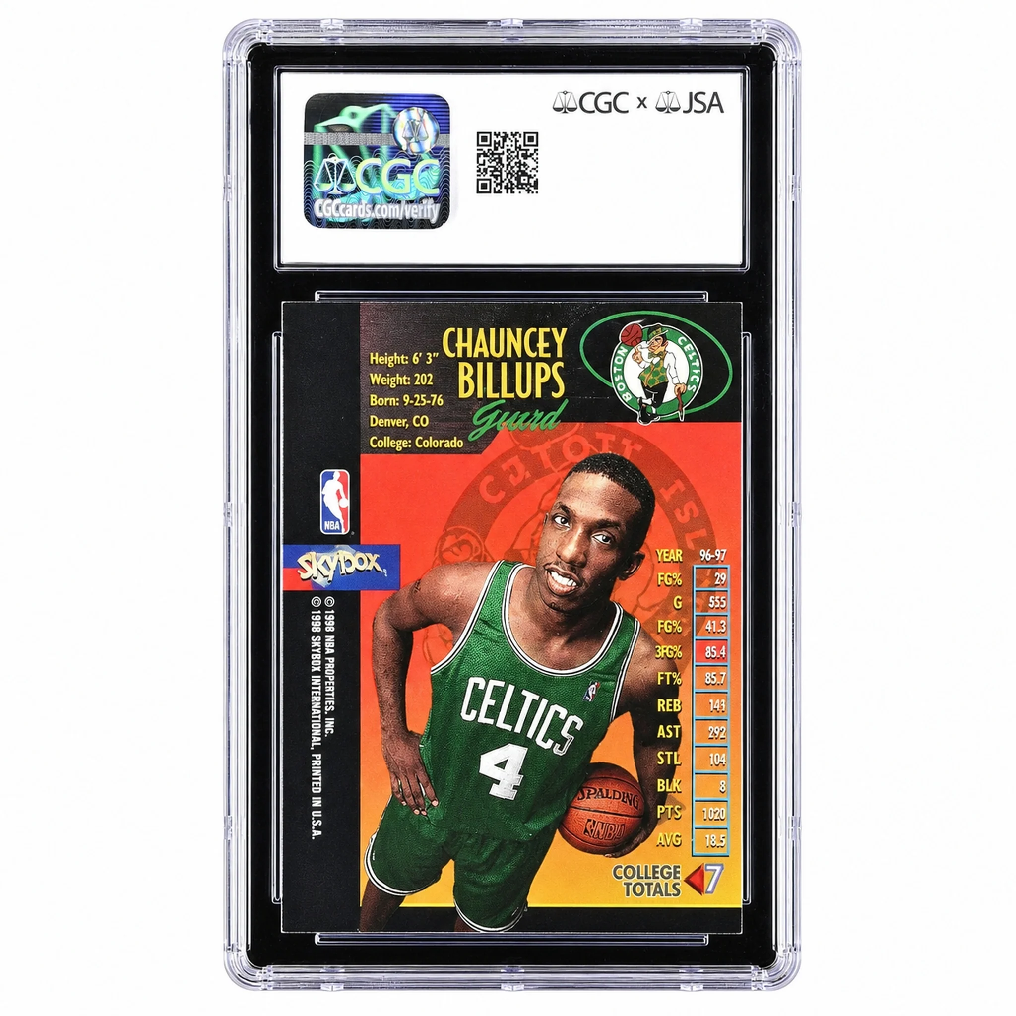 199 Metal Universe # Chauncey Billups Metal Universe Championship Auto CGC x JSA AUTO 10 - Image 2