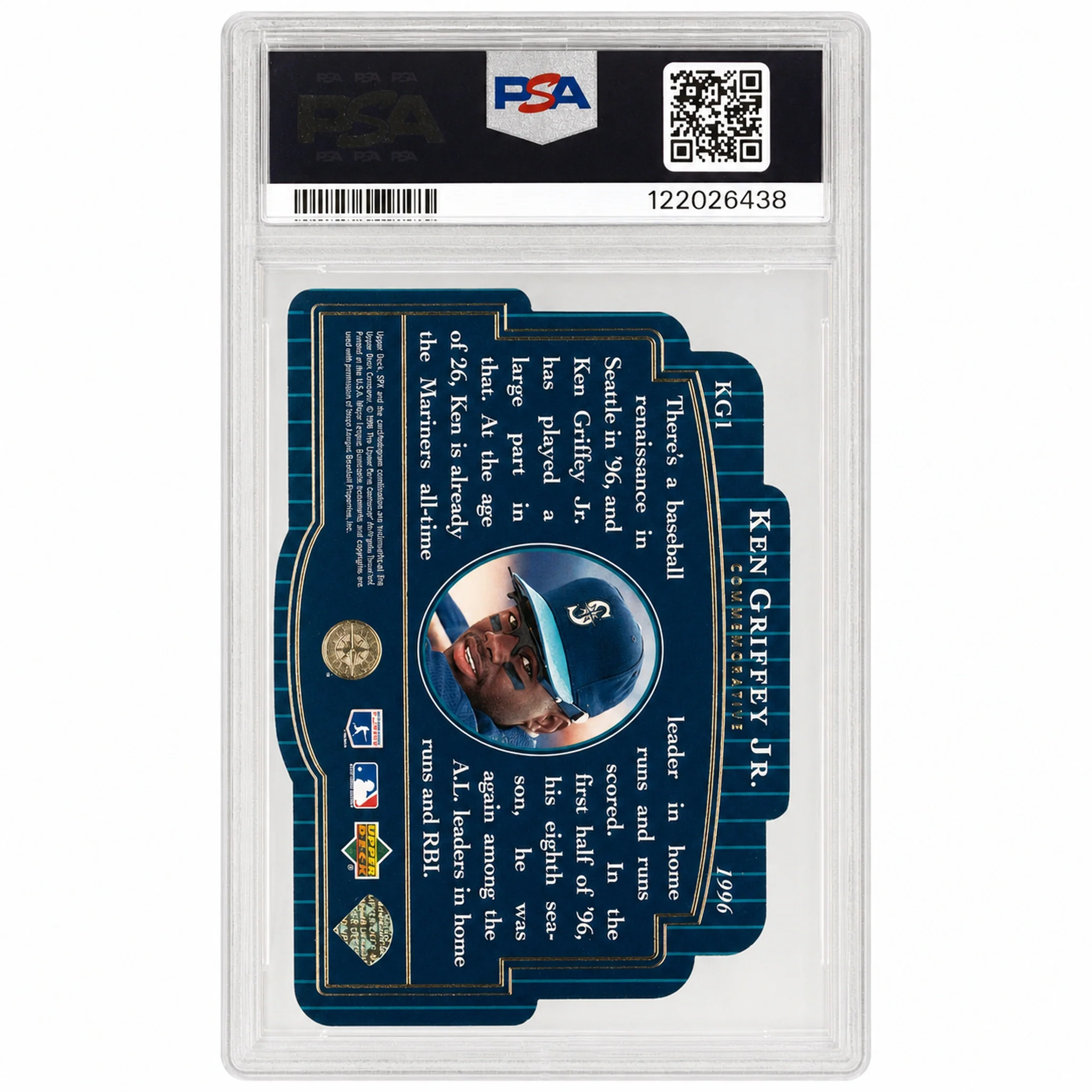 1996 Spx Ken Griffey Jr. #KG1 PSA 8 - Image 2