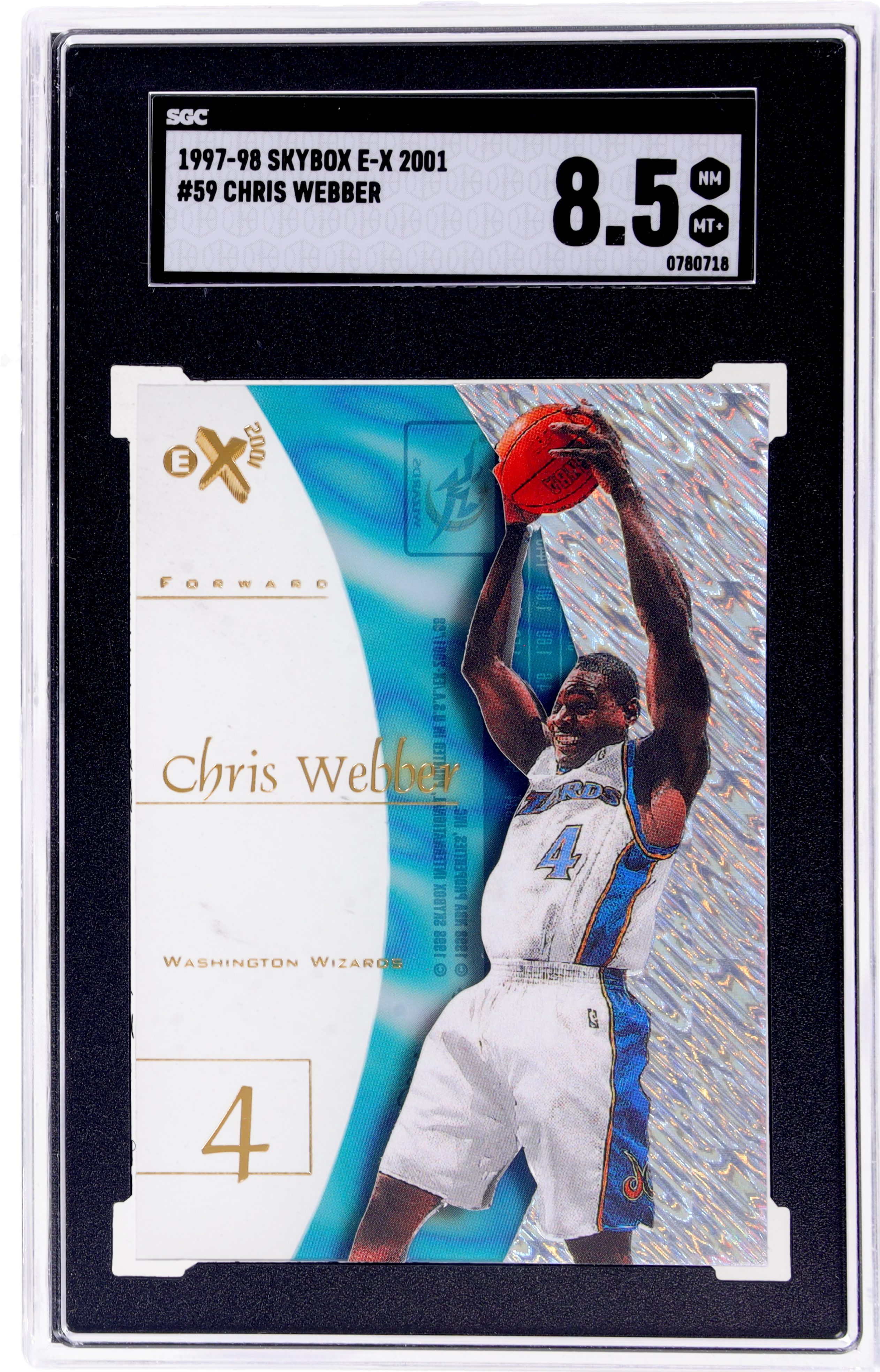 1997-98 SkyBox E-X2001 Chris Webber #59 SGC 8.5