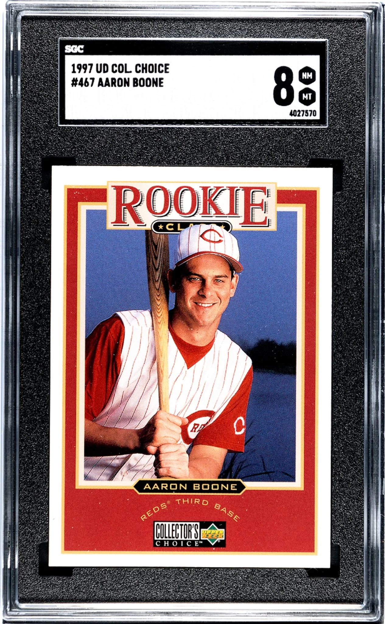 1997 Collector's Choice #467 Aaron Boone Rookie Class SGC 8