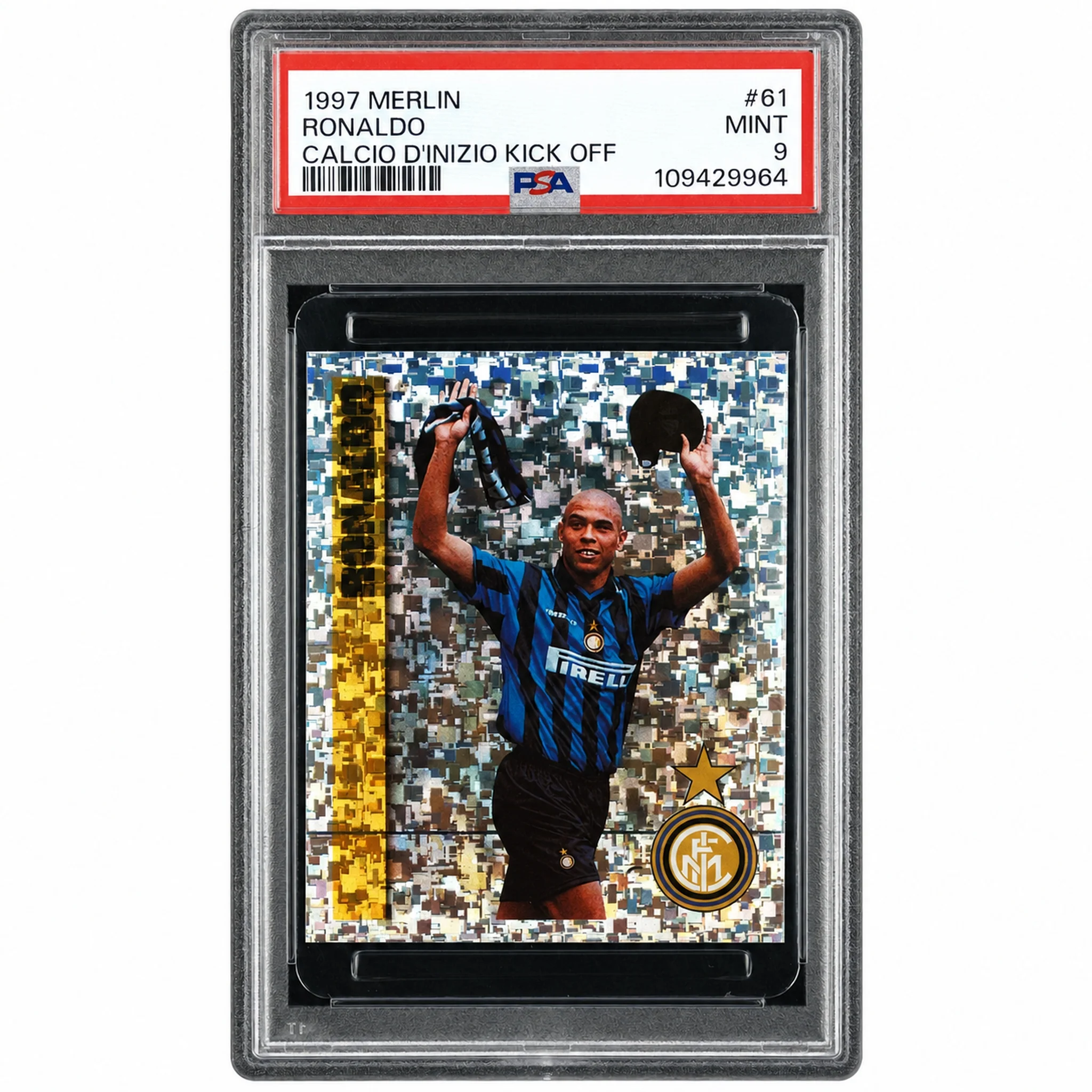 1997 Merlin Calcio D'Inizio Kick Off Ronaldo #61 PSA 9
