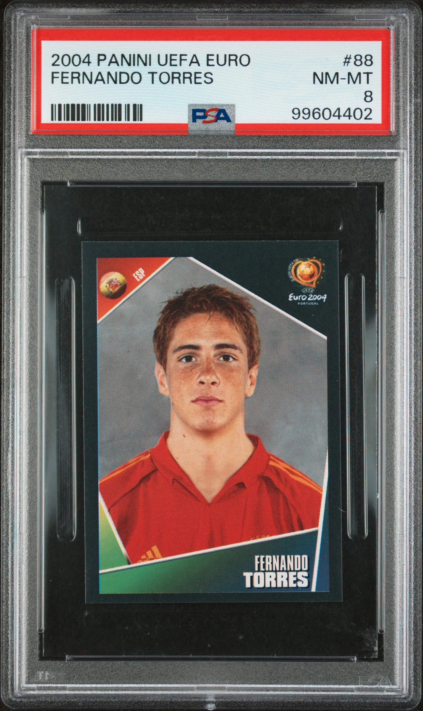 2004 Panini UEFA Euro Fernando Torres #88 PSA 8