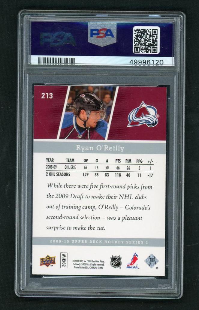 2009 Upper Deck Young Guns Ryan O'Reilly #213 PSA 9 - Image 2