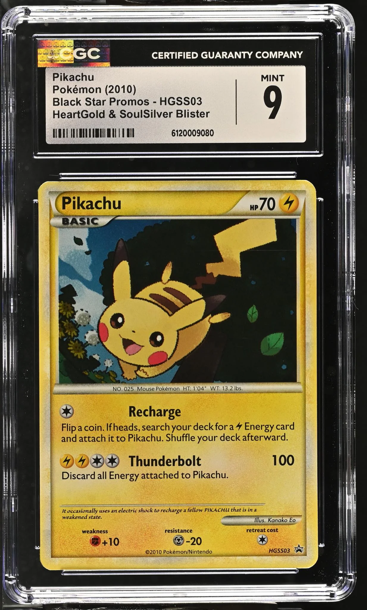 2010 Black Star Promos #HGSS03 Pikachu HeartGold & SoulSilver Blister CGC 9