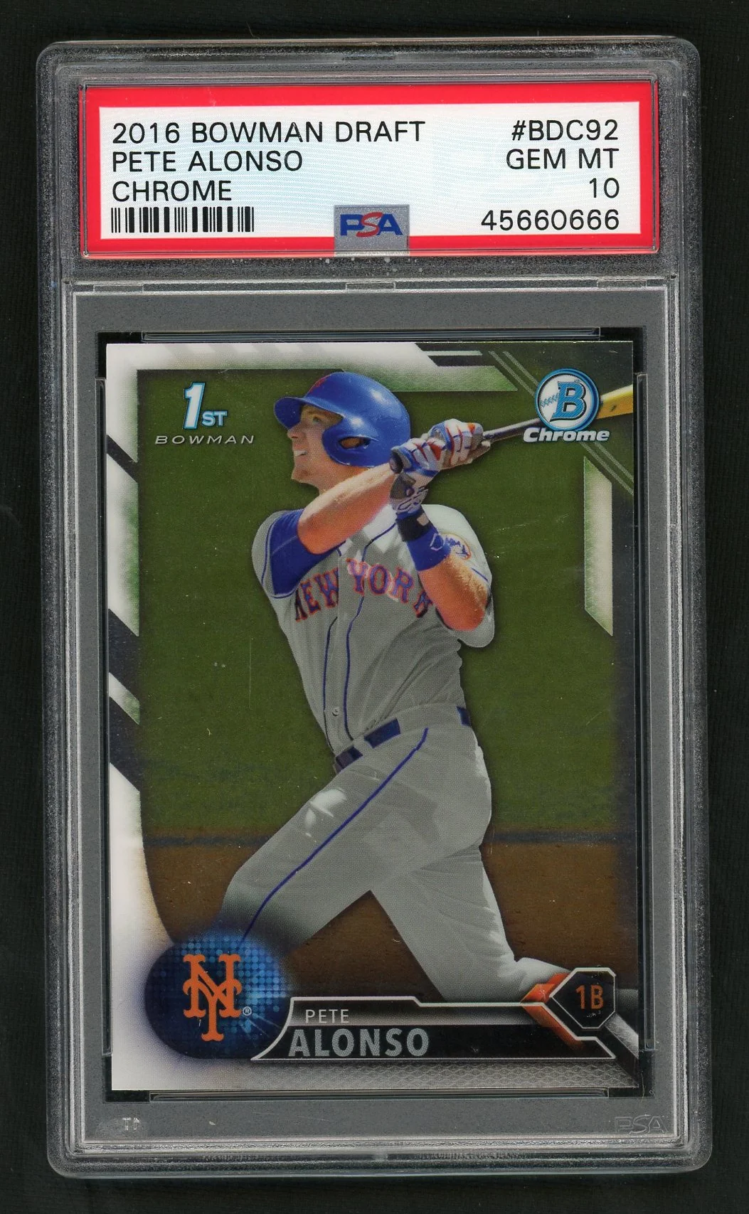 2016 Bowman Draft Chrome Pete Alonso #BDC-92 PSA 10