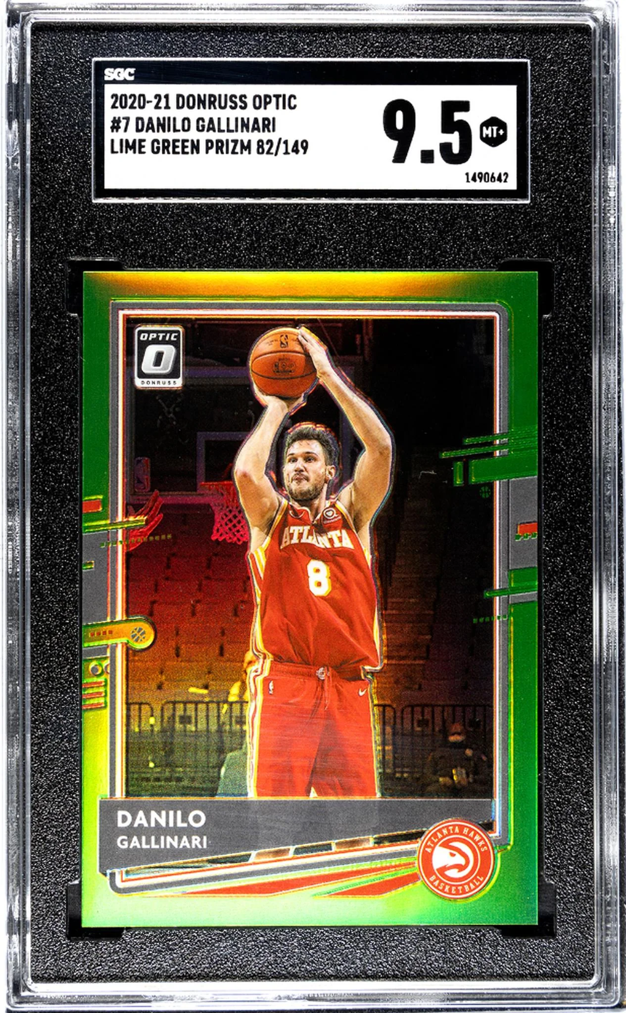 2020-21 Panini Donruss Optic Lime Green Danilo Gallinari #7 /149 SGC 9.5