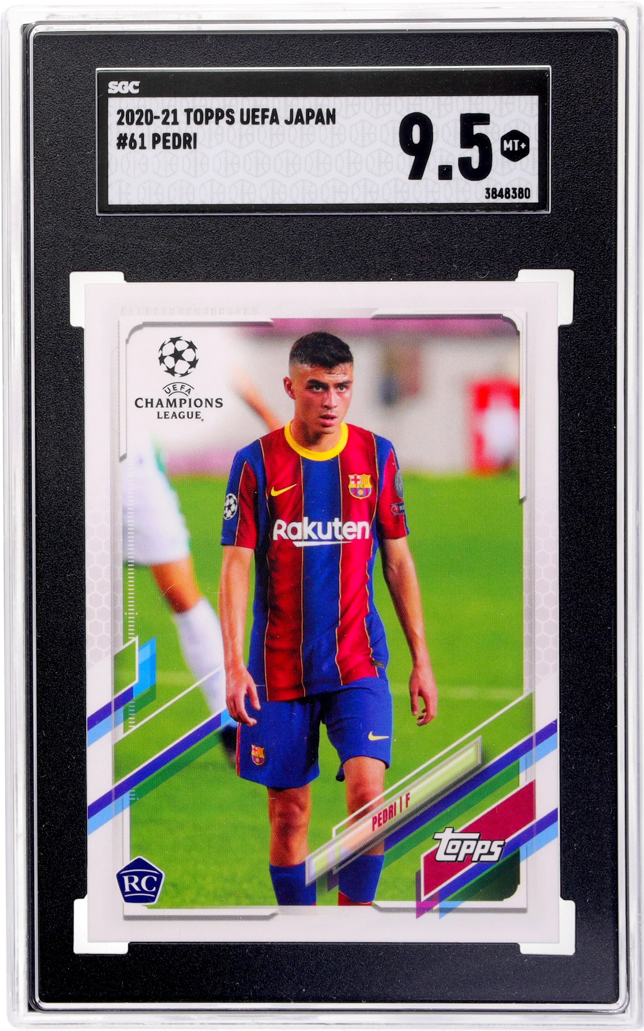 2020-21 Topps UEFA Japan Pedri #61 RC SGC 9.5