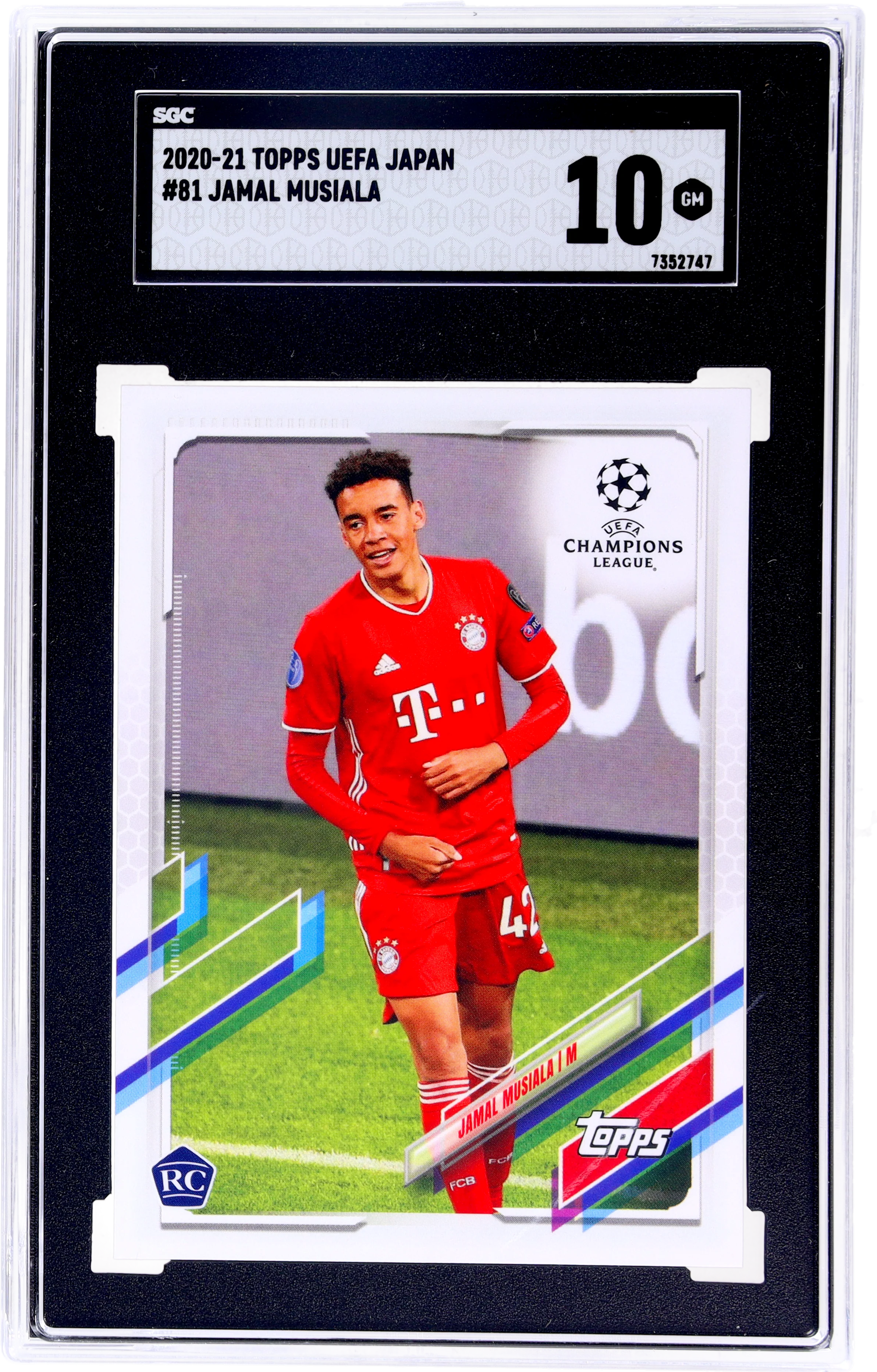 2020 Topps UEFA Japan Jamal Musiala #81 RC SGC 10