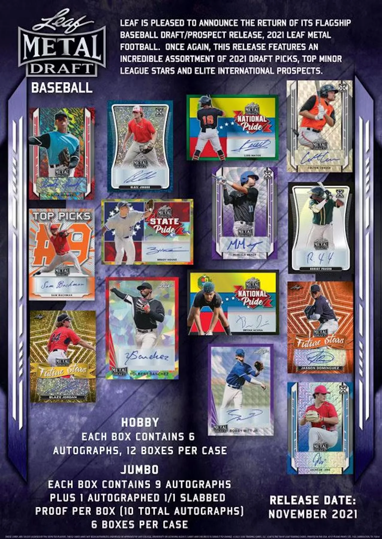 2021 Leaf Metal Draft Baseball Hobby Box - Image 2