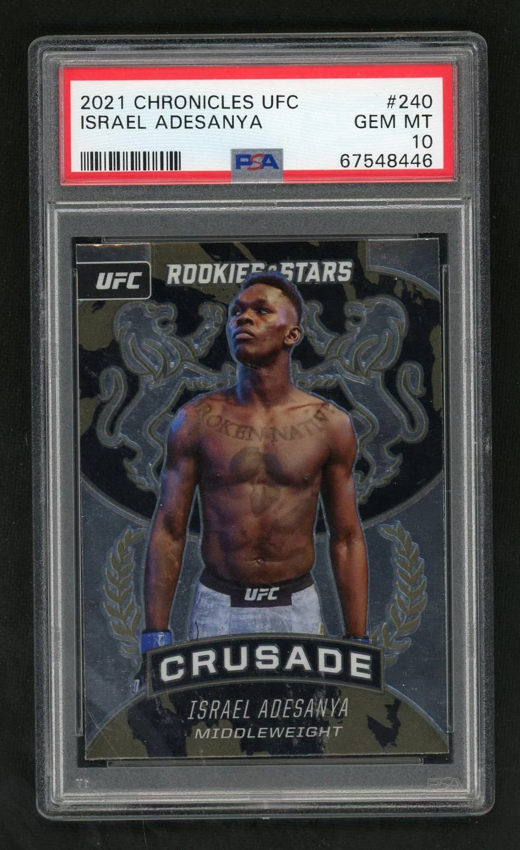 2021 Panini Chronicles UFC Israel Adesanya #240 PSA 10