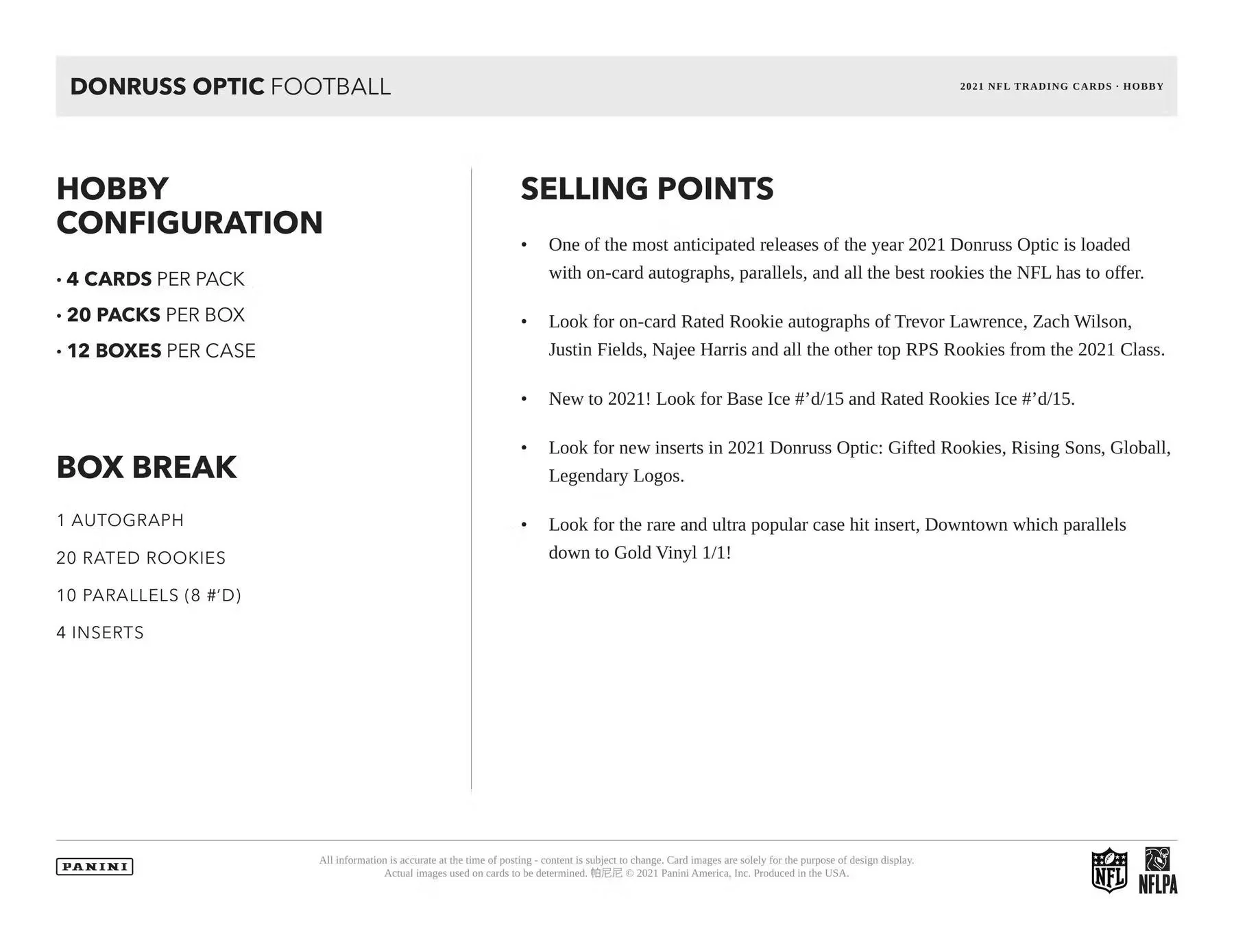 2021 Panini Donruss Optic Football Hobby Box - Image 8