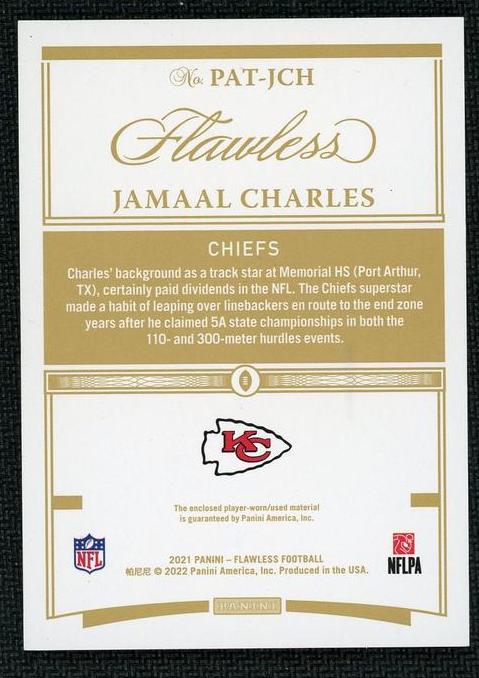 2021 Panini Flawless Jamaal Charles /15 Chiefs - Image 2
