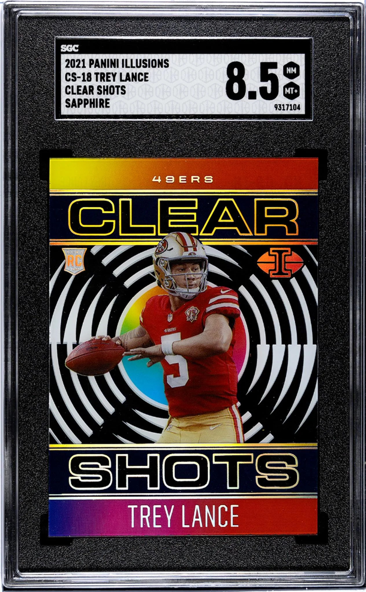 2021 Panini Illusions Sapphire Trey Lance #CS-18 RC SGC 8.5