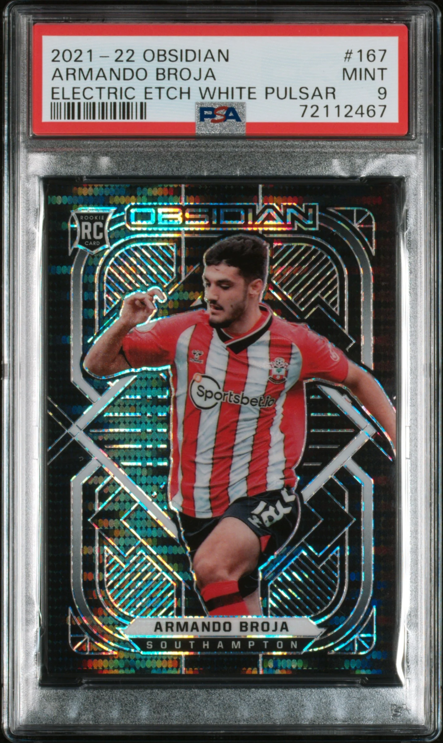 2021 Panini Obsidian Electric Etch White Pulsar Armando Broja #167 /11 11/11 PSA 9 72112467