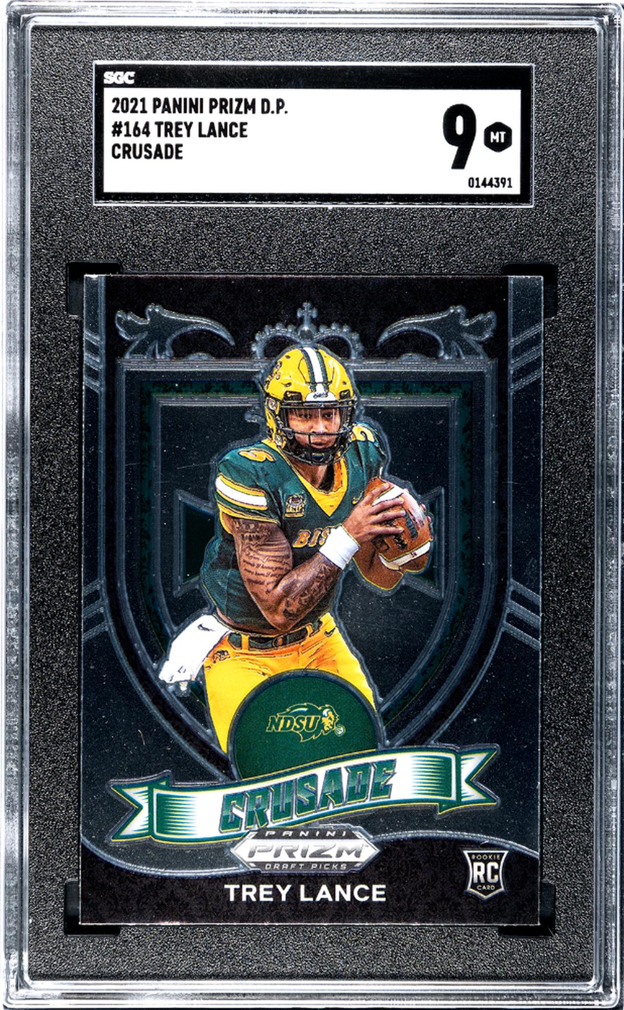 2021 Panini Prizm DP Crusade Trey Lance #164 RC SGC 9