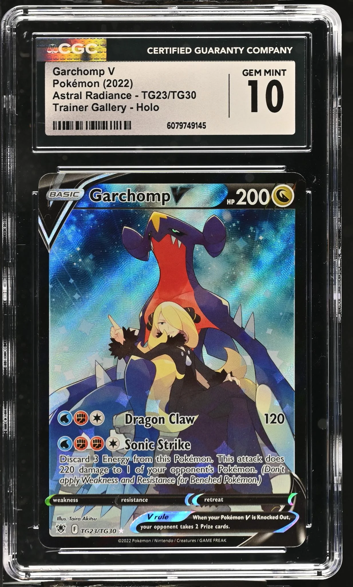 2022 Astral Radiance #TG23/TG30 Garchomp V Trainer Gallery 6079749145 CGC 10