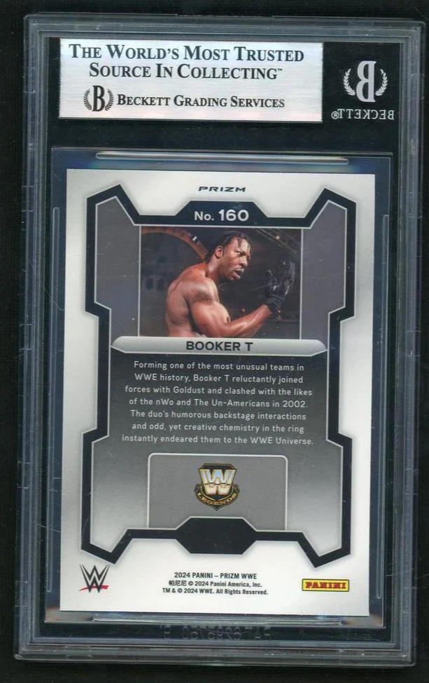 2022 Panini Prizm 160 Booker T Prisms Under Card Beckett 10 Auto - Image 2