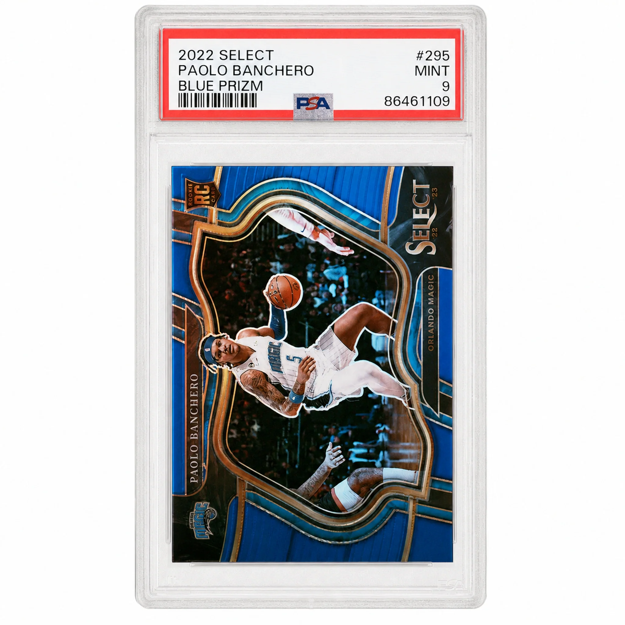 2022 Panini Select Concourse Blue Prizm Paolo Banchero #295 PSA 9