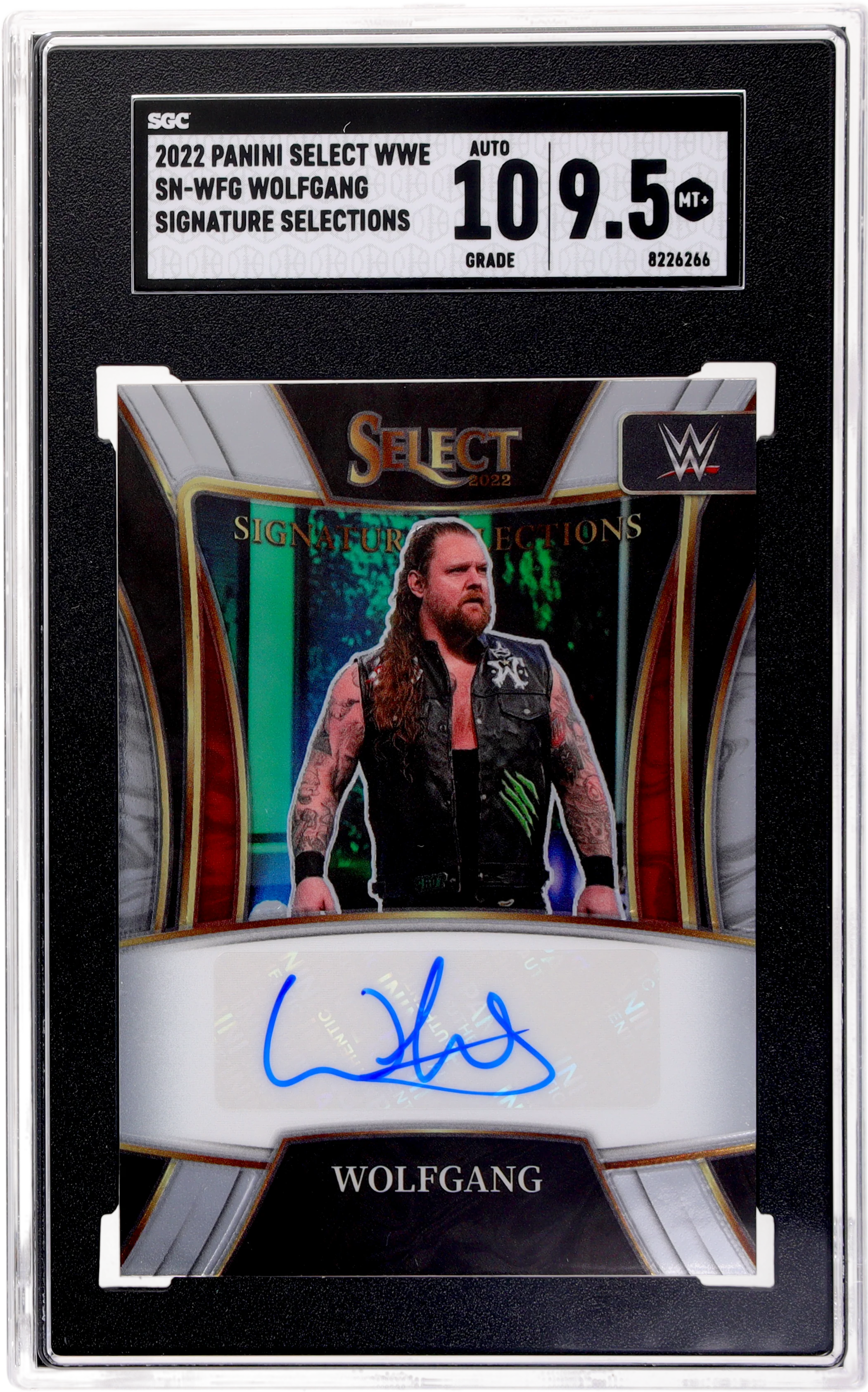 2022 Panini Select Signature Selections Wolfgang #SN-WFG Auto SGC 9.5 Auto 10