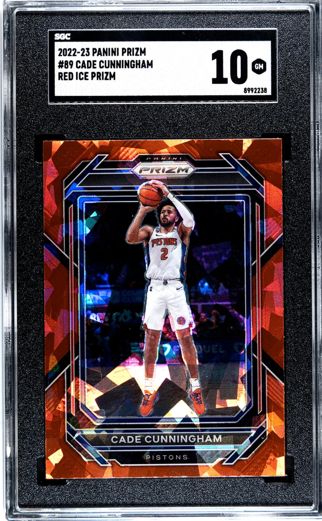 2022 Prizm #89 Cade Cunningham Red Ice Prizm SGC 10