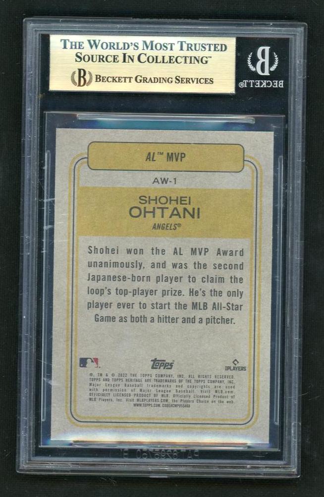 2022 Topps Heritage Award Winners Shohei Ohtani #AW1 BGS 9.5 - Image 2