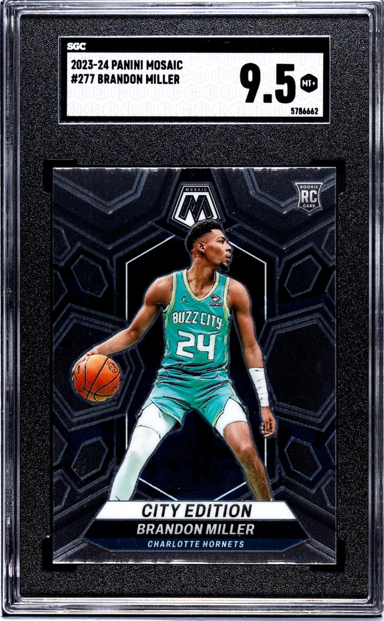 2023-24 Panini Mosaic #277 Brandon Miller SGC 9.5