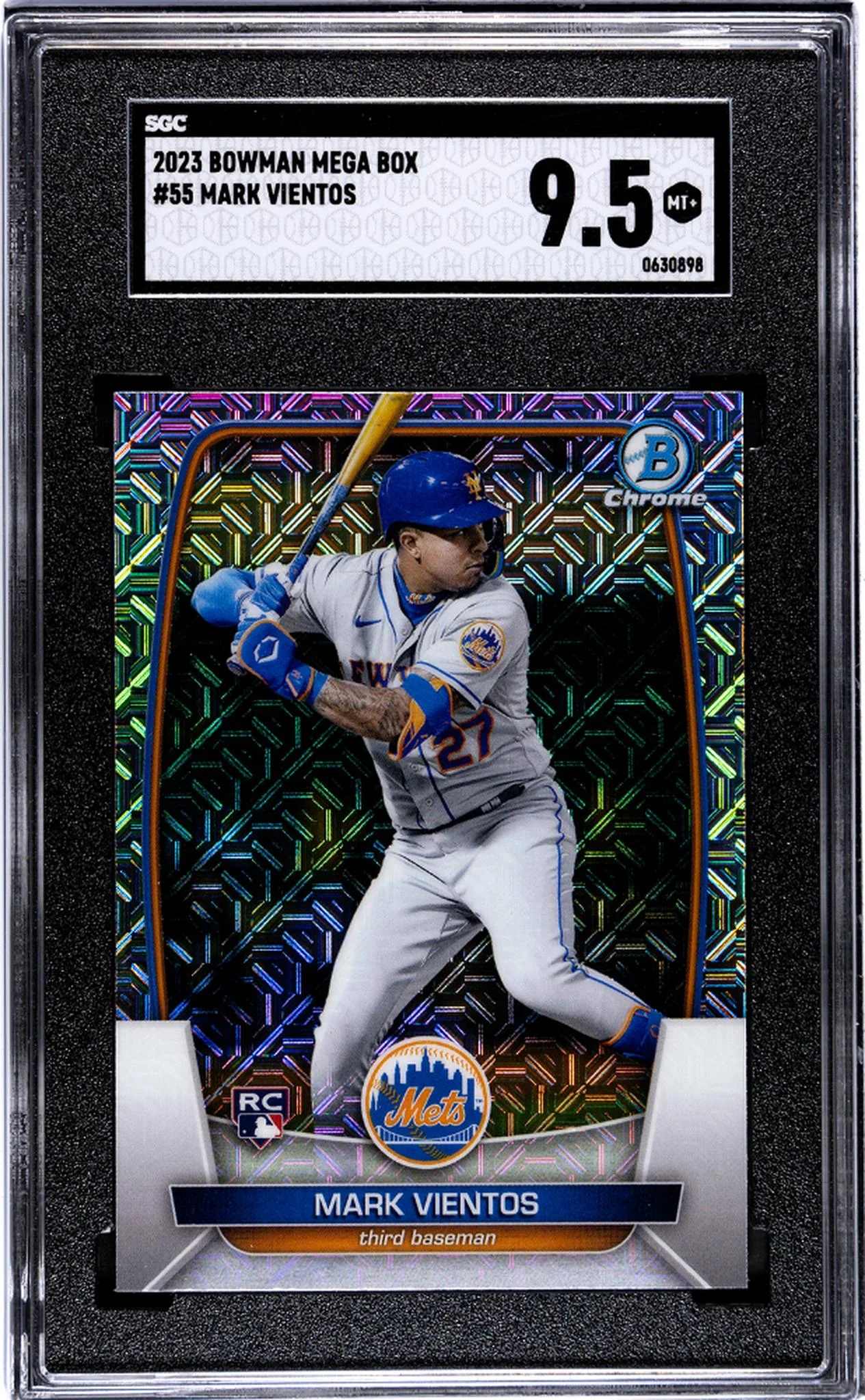 2023 Bowman Chrome #55 Mark Vientos SGC 9.5