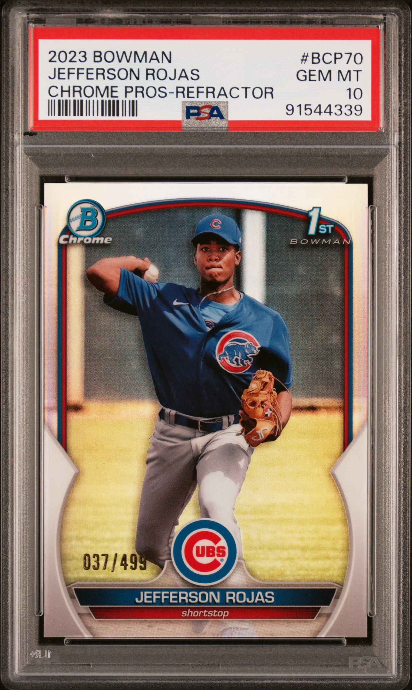 2023 Bowman Chrome Prospect Refractor Jefferson Rojas #BCP70 /499 PSA 10