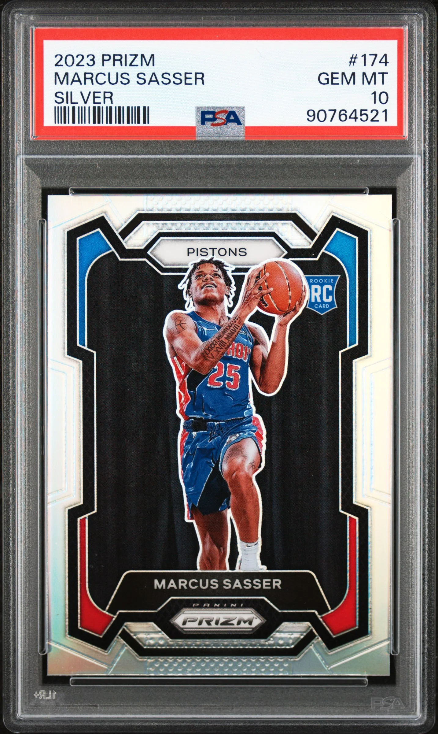 2023 Panini Prizm Silver Prizm Marcus Sasser #174 PSA 10