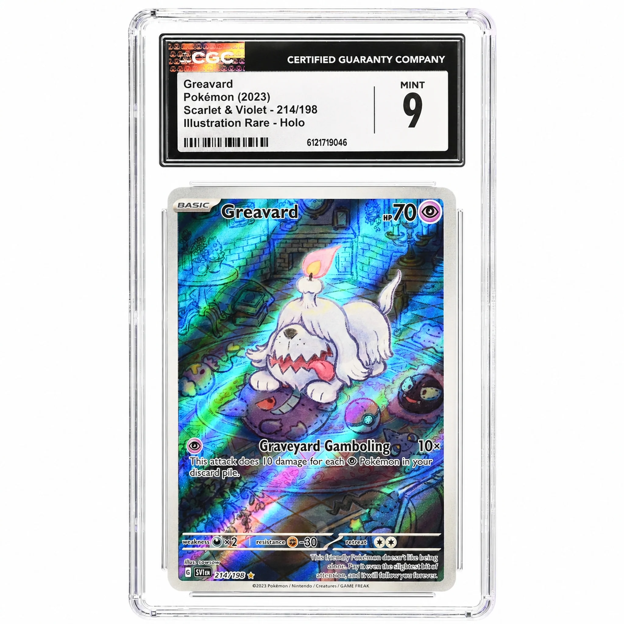 2023 Pokemon #214/198 Greavard Scarlet & Violet CGC 9