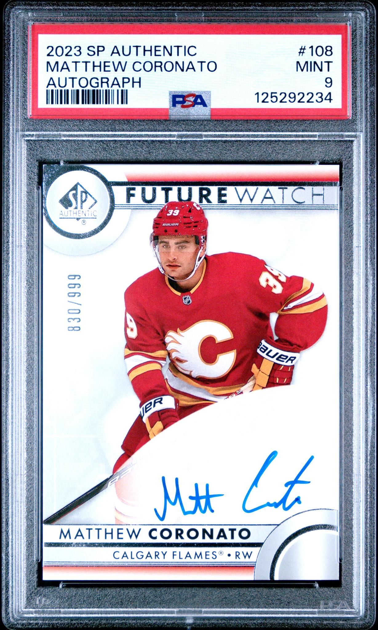 2023 SP Authentic Matthew Coronato #108 /999 PSA 9