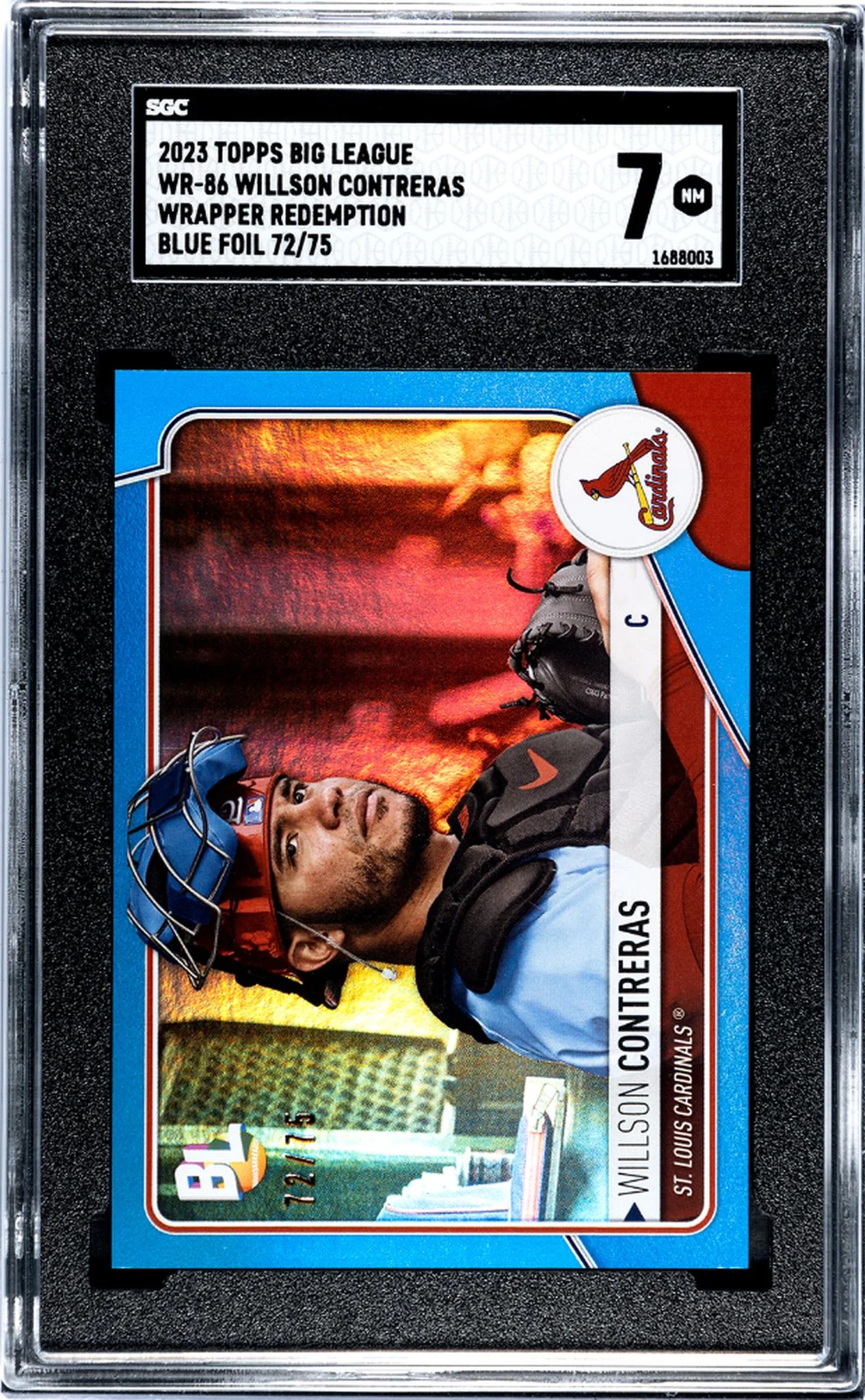 2023 Topps Big League #WR-86 Willson Contreras Wrapper Redemption /75 SGC 7
