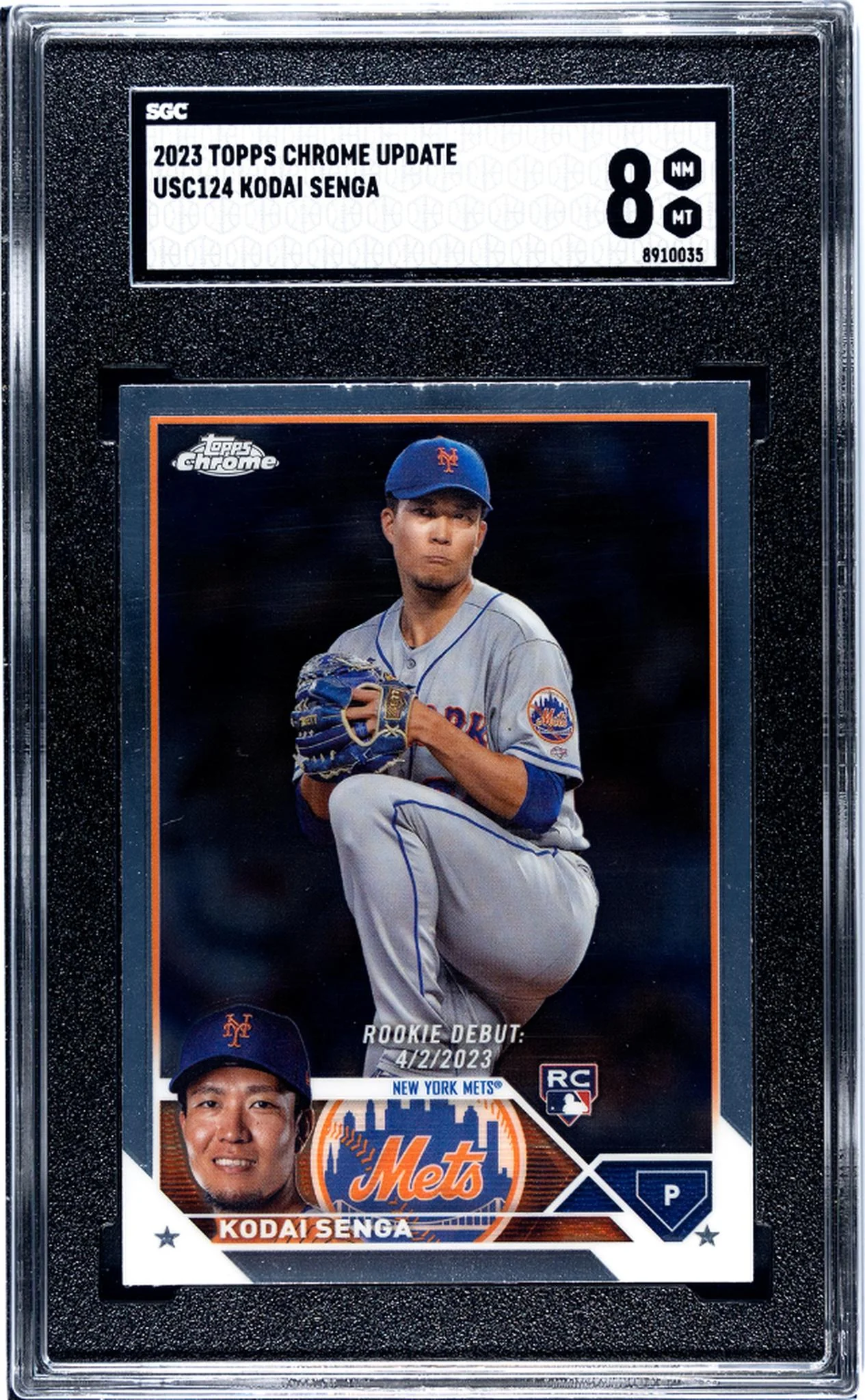 2023 Topps Chrome Update #USC124 Kodai Senga SGC 8