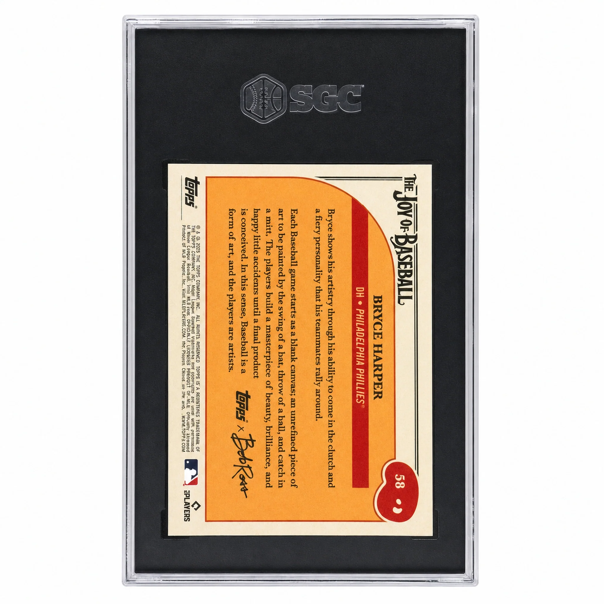 2023 Topps X Bob Ross #58 Bryce Harper SGC 10 - Image 2