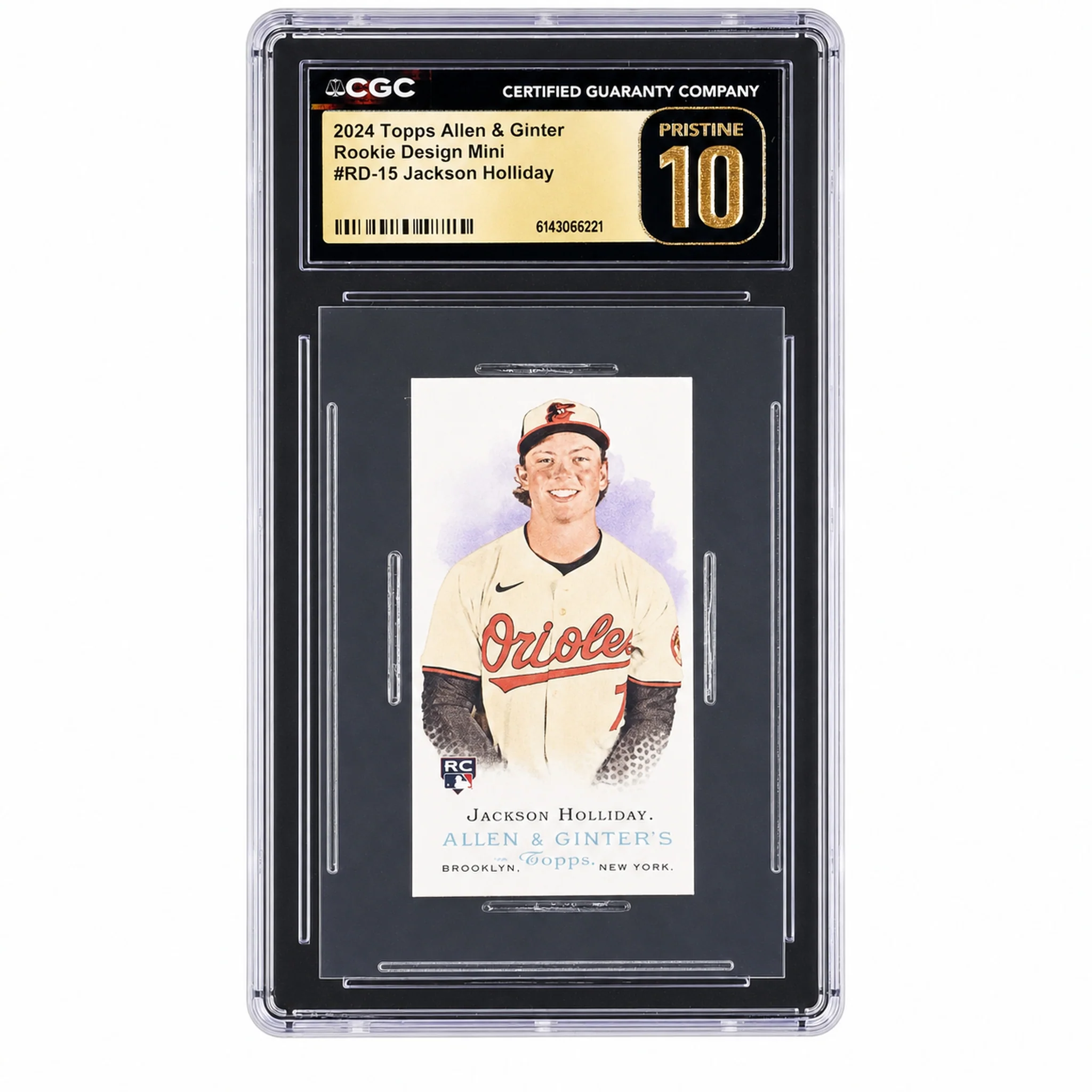 2024 Allen & Ginter #RD-15 Jackson Holliday Rookie Design Mini CGC 10