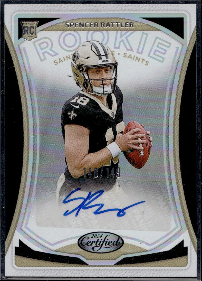 2024 Panini Certified RS-SRR Spencer Rattler Rookie /149 Saints Auto