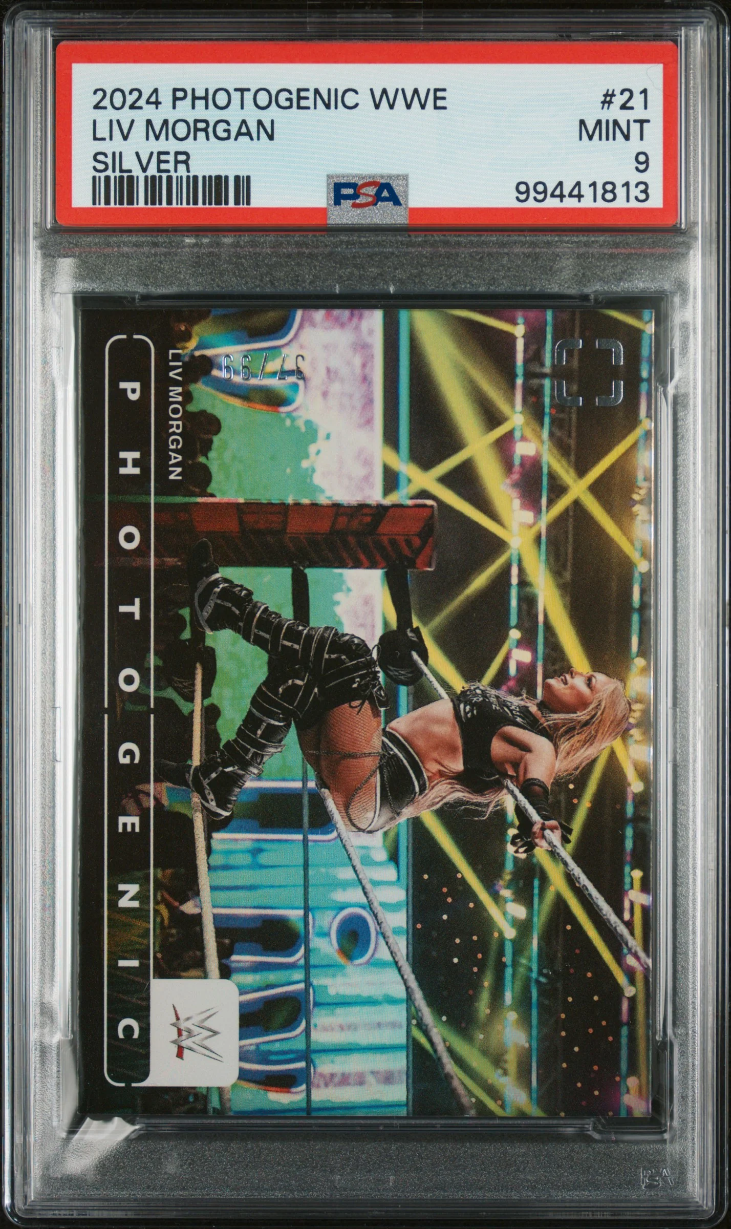 2024 Panini Photogenic WWE Silver Liv Morgan #21 /99 PSA 9