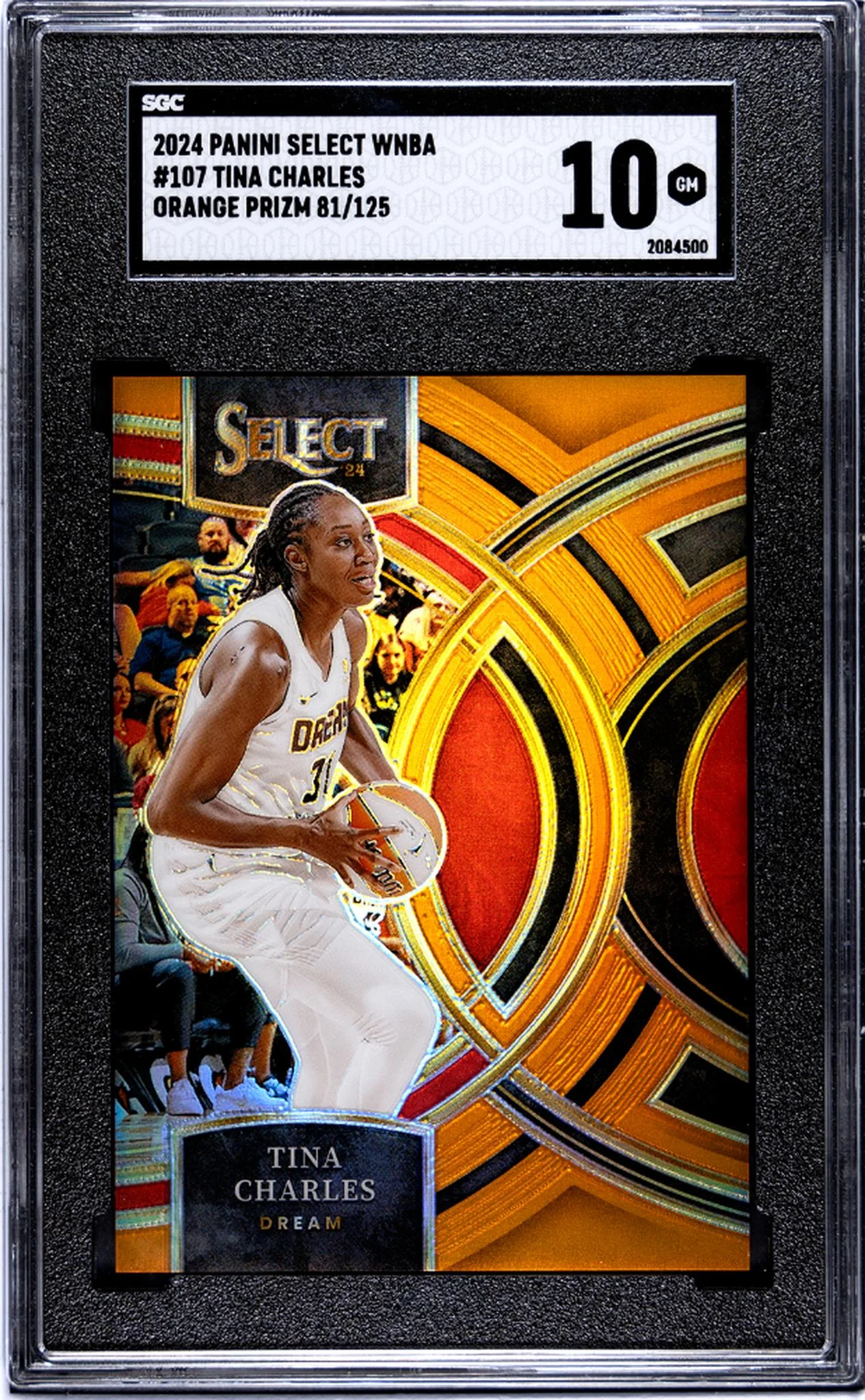2024 Panini Select Orange Prizm Tina Charles #107 /125 SGC 10