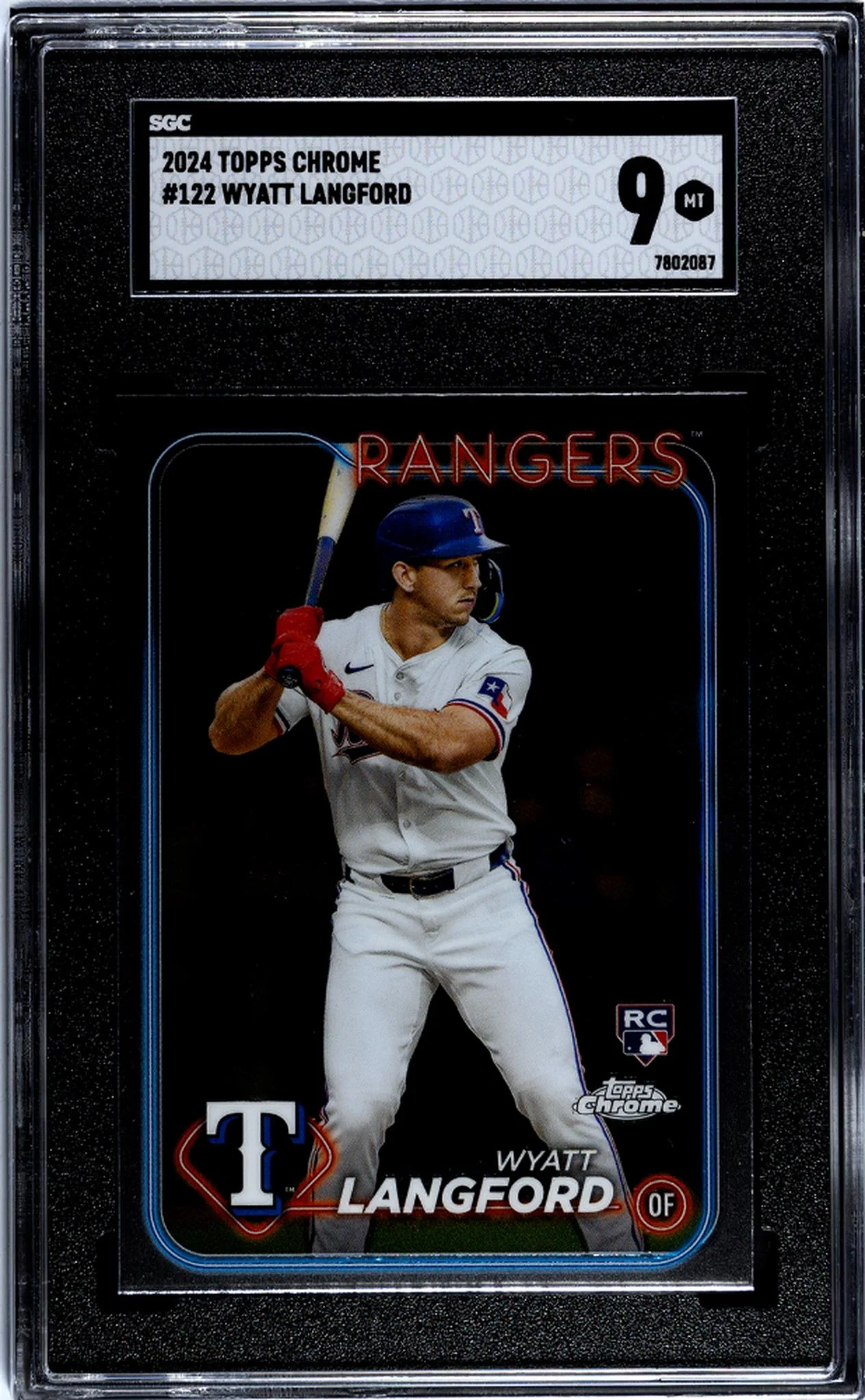 2024 Topps Chrome Wyatt Langford #122 RC SGC 9