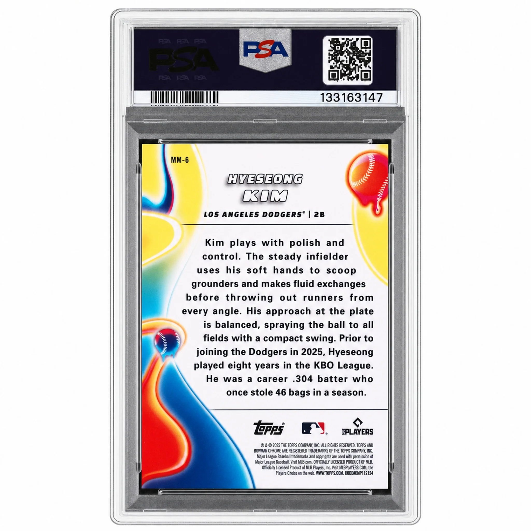 2025 Bowman Chrome Hyeseong Kim #MM-6 PSA 10 - Image 2