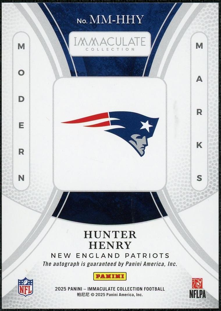 2025 Immaculate MM-HHY Hunter Henry Modern Marks Auto /99 - Image 2