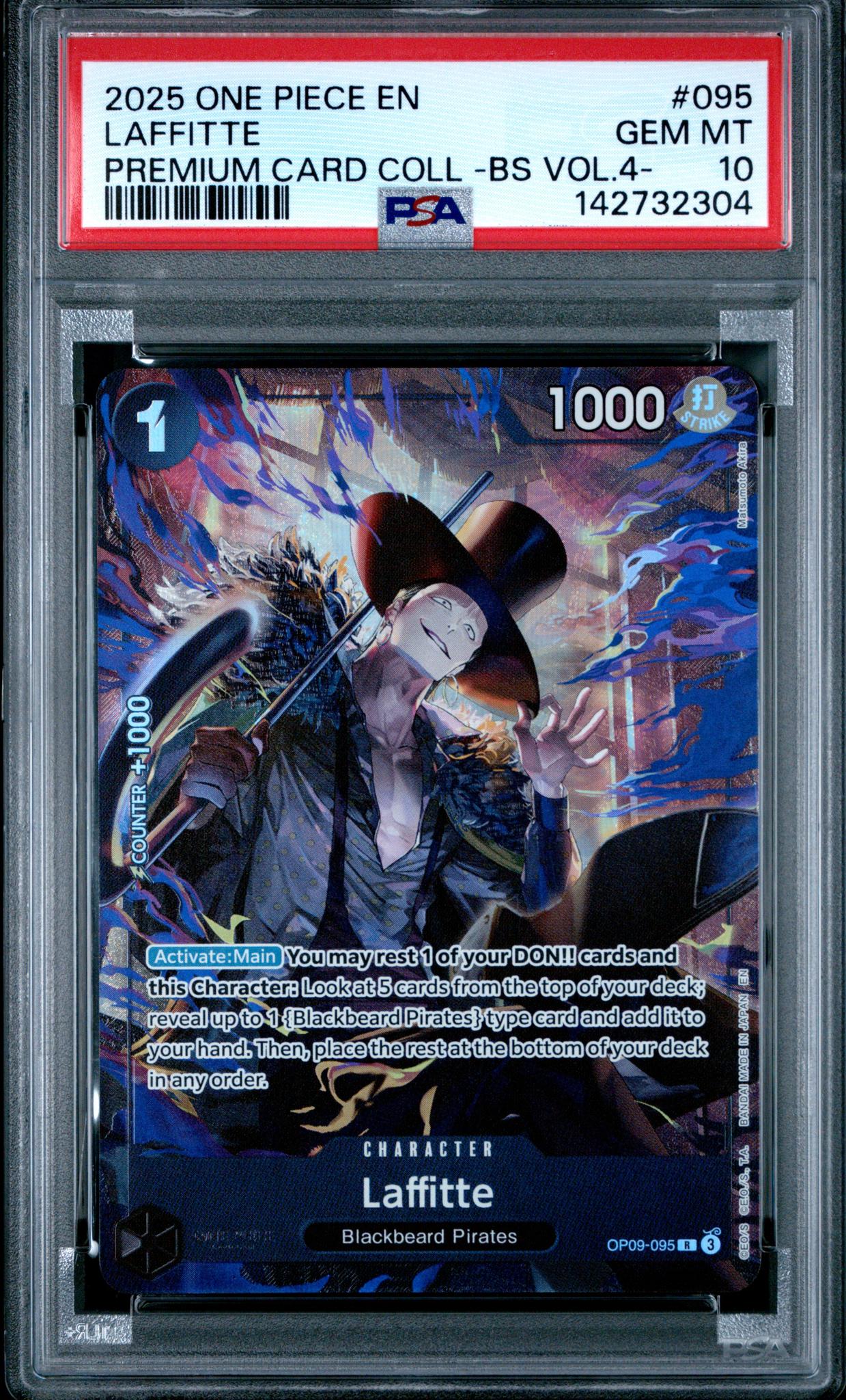 2025 One Piece Premium Card Collection -Best Selection Vol.4 - Laffitte #095 PSA 10