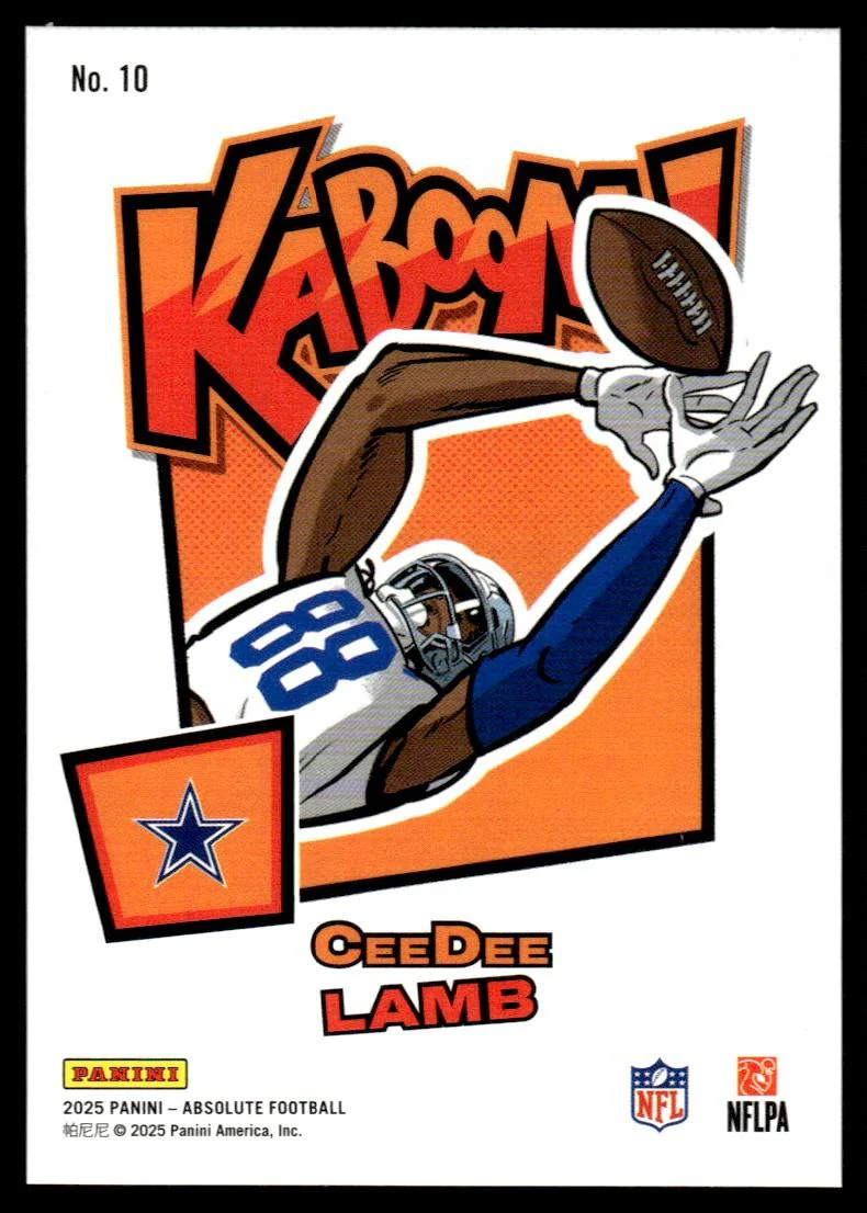2025 Panini Absolute 10 CeeDee Lamb Kaboom VG Dallas Cowboys - Image 2