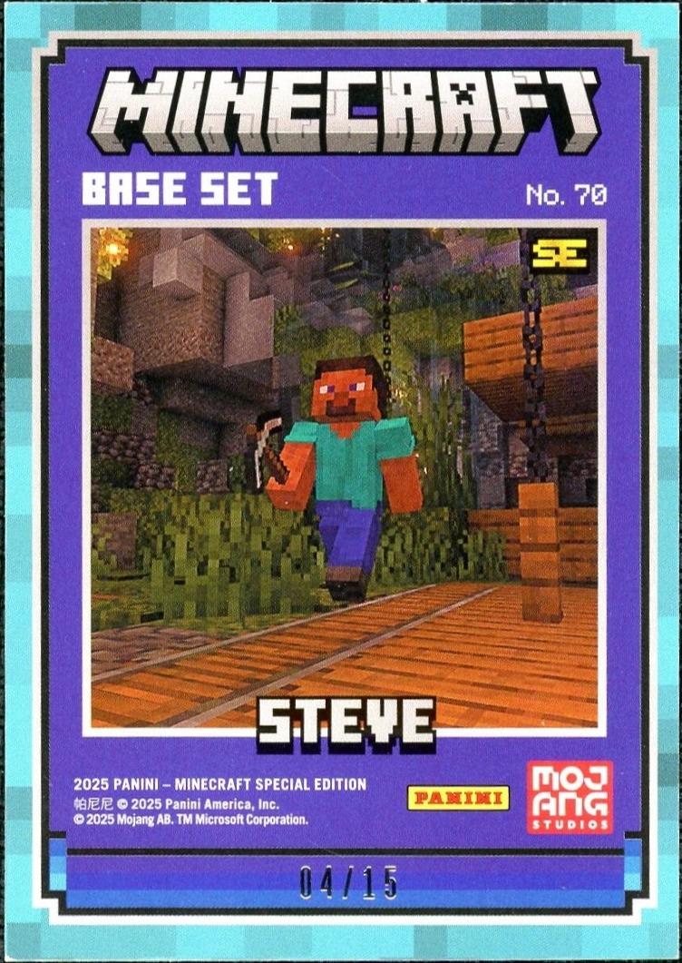2025 Panini Minecraft #70 Steve /15 - Image 2