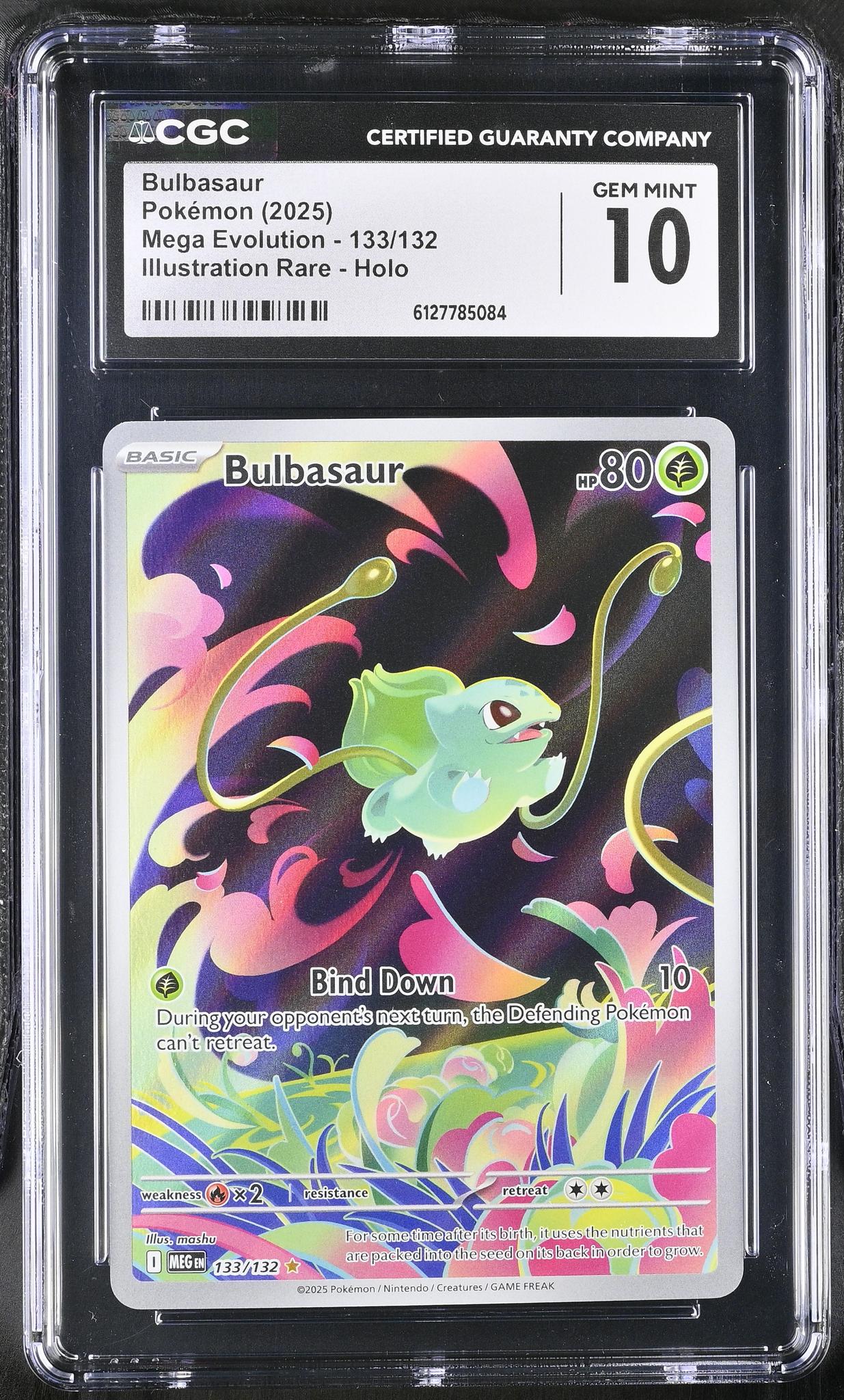 2025 Pokemon #133/132 Bulbasaur Illustration Rare - Holo /132 CGC 10