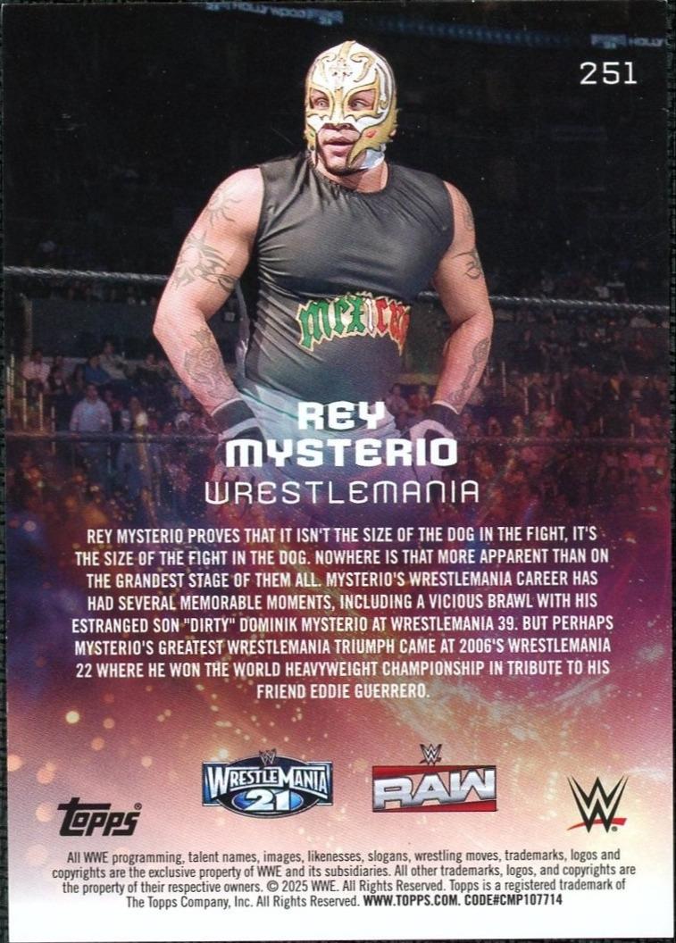 2025 Topps 251 Rey Mysterio 1/1 - Image 2