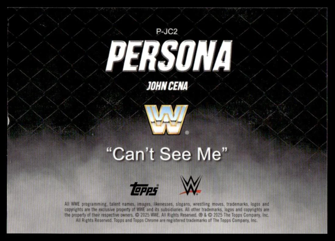 2025 Topps Chrome P-JC2 John Cena Persona - Image 2