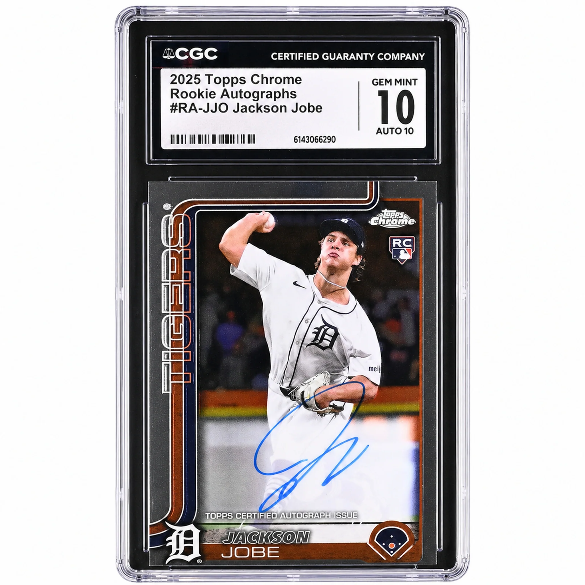 2025 Topps Chrome #RA-JJO Jackson Jobe Rookie Autographs Auto CGC 10