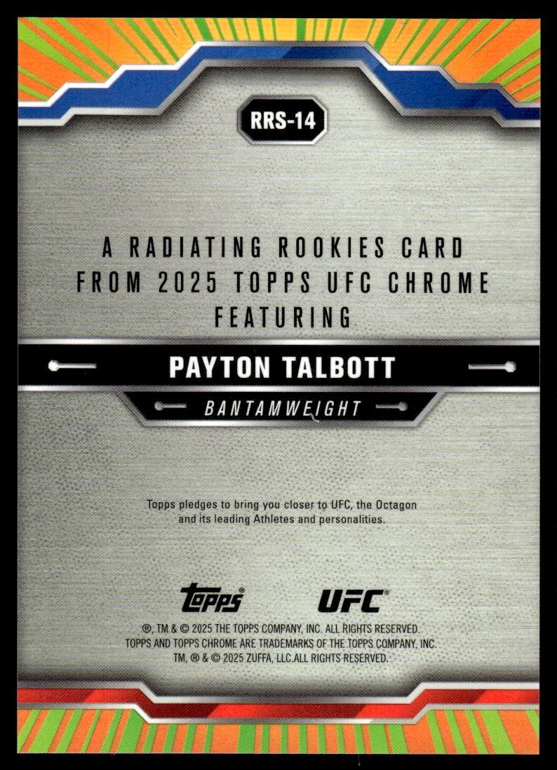 2025 Topps Chrome RRS-14 Payton Talbott Radiating Rookies Rookie - Image 2